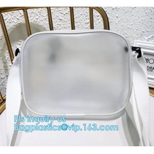 Stadium Purse PVC Handbag Chain Crossbody Bag, holographic transparent pvc