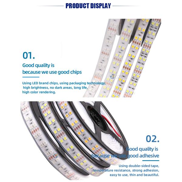 5000mm 600 Led Ribbon Strip 2 Row SMD5050 Rgbw Led Tape