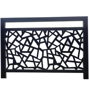 Preassembled Outside Black Wrought Iron Guardrail Fence Panel Balustrade