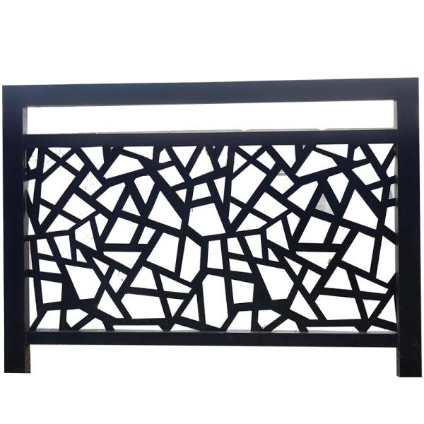 Buy Preassembled Outside Black Wrought Iron Guardrail Fence Panel Balustrade at wholesale prices