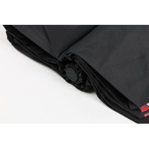 Black Automatic Open Close Umbrella Silk Screen Print Black Coating Durable