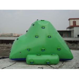 Green Inflatable Wall With Handles For Water Game In Lake , River Bank And Sea