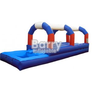 Blue / Red / White Double Lane Inflatable With Pool Animal Theme