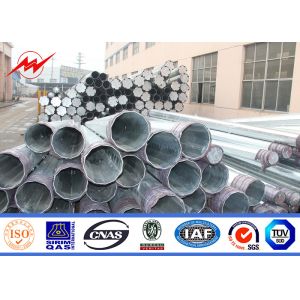 Power Transmission 110kv 15m Steel Power Poles With Galvanizatiom