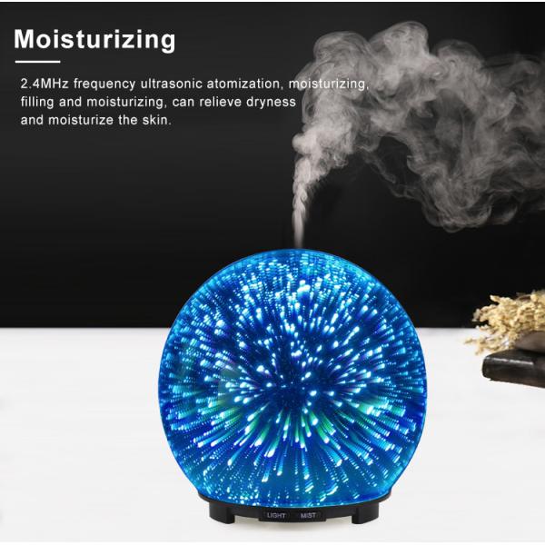 200ml 3d Ultrasonic Galaxy Glass Aroma Diffuser FCC EMC Listed
