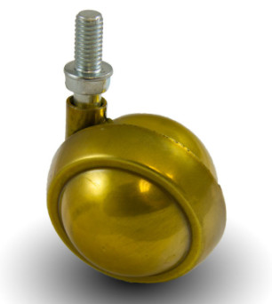 Buy Brass Metal Ball Caster With Threaded Stem Carpet Wheel at wholesale prices