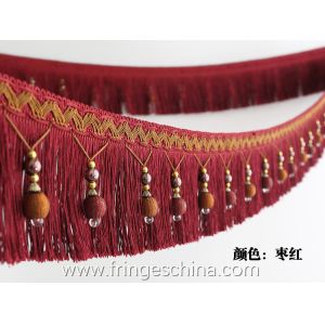 Handmade fashionable chain beads lace tassels fringes for curtain/sofa/pillow