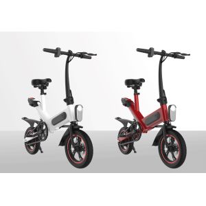 350W Selectric Folding Bike Lightweight High Carbon Steel Long - Distance