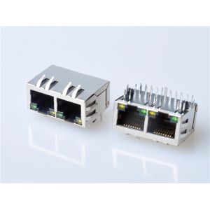 Industrial RJ45 jacks with Integrated Magnetics, with LEDs ，HULYN