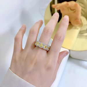 Deluxe Yellow Gemstone Wedding And Engagement Rings For Party