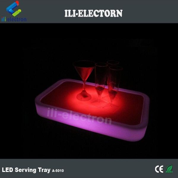 party club used wireless control color changing illuminated electric serving tray