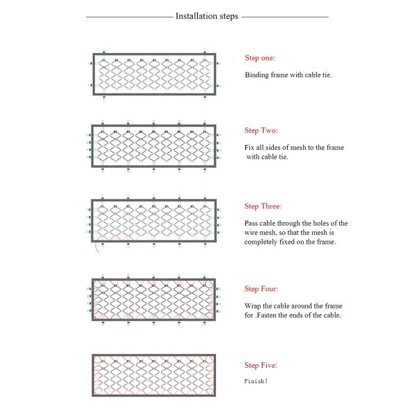 304 316 Stainless Steel Rope Safety Wire Mesh