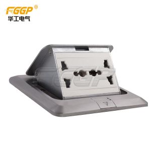 110V 250V Gold Polished Brass Alloy Pop Up Floor Outlet