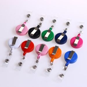 Deyi Round Retractable Plastic Badge Reel With Alligator Clip for Nurses Cute