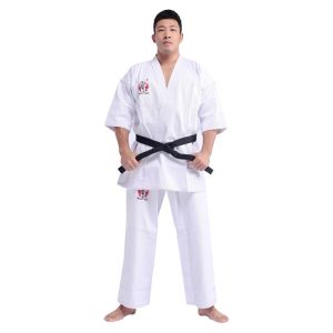 Preshrunk WKF Karate Suits Lightweight Karate Gi White Karate Costume