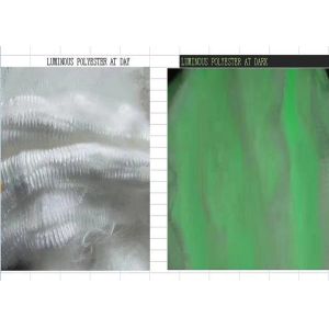Waterproofing Dark Luminuous Polyester Staple Yarn Fiber