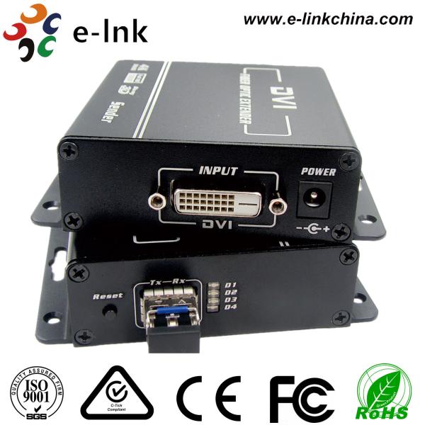 4K DVI Video To Fiber Media Converter 3.40 Gbps Video Bit Rate Support DVI 1.0 /