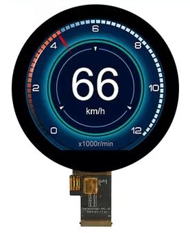 China 3.6 Inch 1000 cd/m² Brightness Round TFT LCD Display with Touch Screen for Industrial Instruments on sale