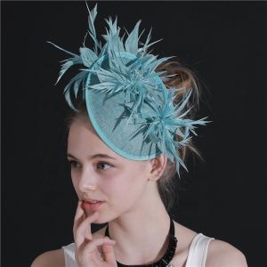 Shipping DHL UPS FEDEX EMS TNT Sinamay and Feather Fascinator for Event Party