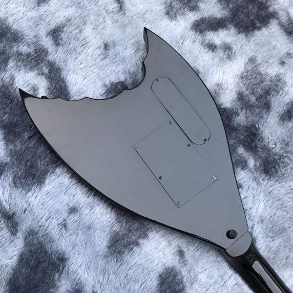 Custom black Bat 6-strings tremolo bridge electric guitar mahogany body black hardware