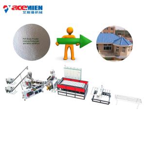 UPVC ASA PVC Wave Roof Tiles Sheet Extrusion Line