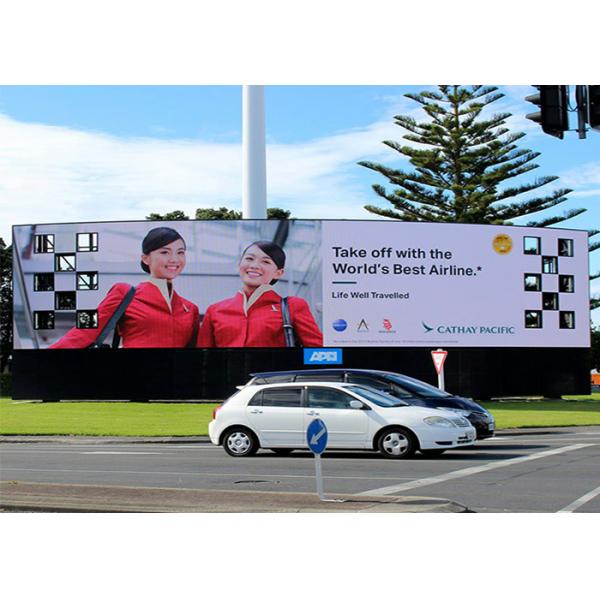 Buy Waterproof IP65 Large Outdoor LED Advertising Screen 6000cd/sqm at wholesale prices