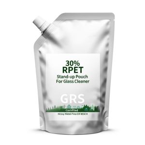 30% RPET Stand-up Pouch For Glass Cleaner GRS Certified Heavy Metal-Free EU
