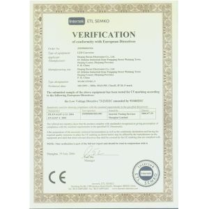 DEQING DARAN ELECTRONICS FACTORY Certifications