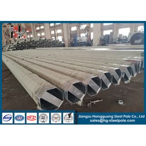 35FT 3mm Thick Q345 Galvanised Poles 500KG Load Polygonal Transmission