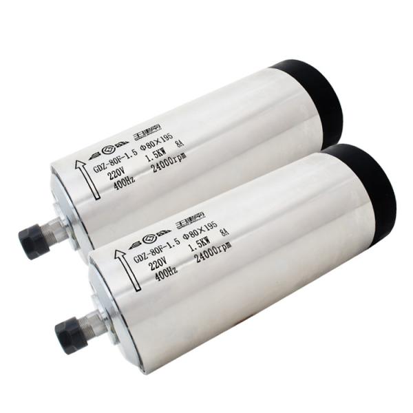 Buy Inverter Drive 1.5KW Air Cooled Spindle Motor Round Type 24000rpm 400HZ for Woodworking Engraving and Milling at wholesale prices