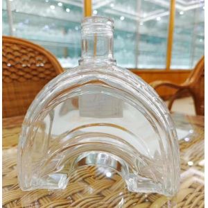 Transparent 500ml 700ml 750ml XO Brandy Glass Bottles with Round Shape Collar