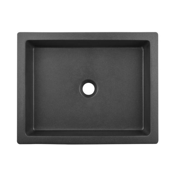 Dual Mount Black Single Bowl Composite Granite/Quartz Kitchen Sink
