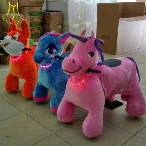 China Hansel carnival ride on animal and plush rideable horse toys	with amusement park plush motorized animals for sale on sale