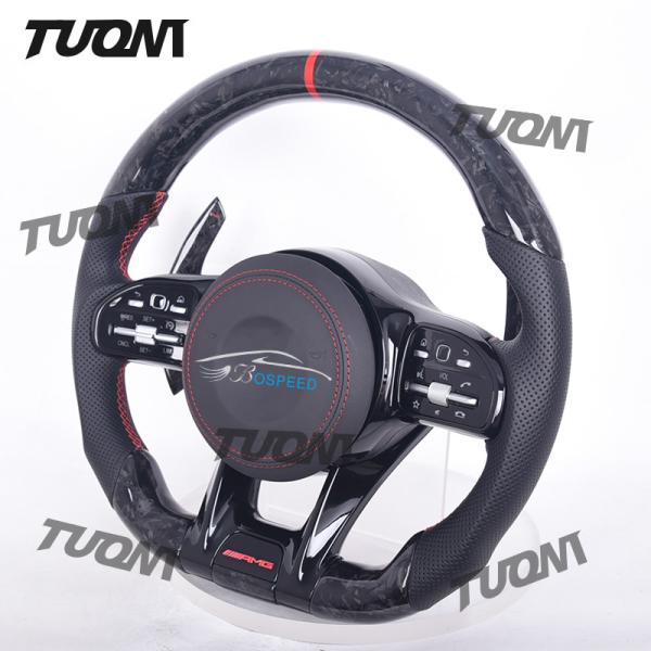 Mercedes Benz Customizable Black Forged Carbon Fiber Steering Wheel