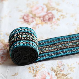 Jacquard Ribbon for Garment Underwear Waistband Vintage Jacquard Elastic Band