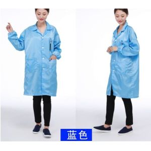 S- XXXL Polyester Breathable ESD Cleanroom Garment Anti Static