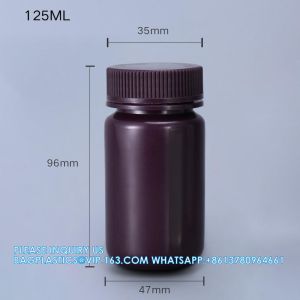 Wholesale 5ml PP Durable Small Round Brown And White Plastic Bottle Food Grade