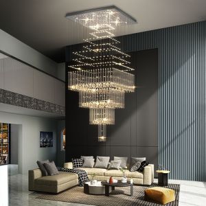 Custom Chandelier Light Hotel Lobby Big Luxury Crystal Chandeliers zhongshan
