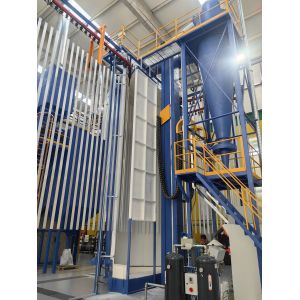 Quality Vertical Powder Coating Line for Aluminum Profiles - Automatic Adjustable Speed for sale