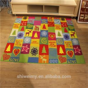 2016 new cartoon Christmas tree design kids play rug mat