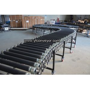 Rubber Coated Powered Roller Conveyor,Flexible Loading Unloading Conveyor