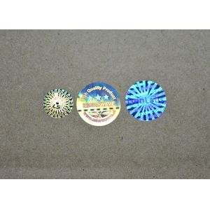 Aluminium Foil State Hologram Stickers , Anti - Counterfeit Holographic Foil