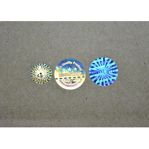 Aluminium Foil State Hologram Stickers , Anti - Counterfeit Holographic Foil