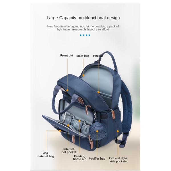 Fashion Backpack Multifunctional Foldable Mother Bag Large Capacity Mother Bag Bed
