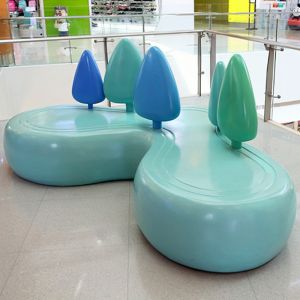 Modern Fibreglass Reinforced Leisure Plastic Chair Ice Cream Seat