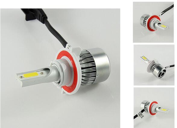 12V 36W 3800lm H3 / H4 / Car Led Replacement Headlight Bulbs Kit 6000K