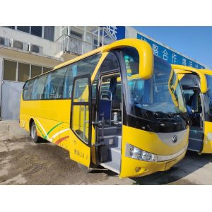 30 Seats Used Passenger Coaches Yellow Color Yuchai Engine Second Hand Yutong