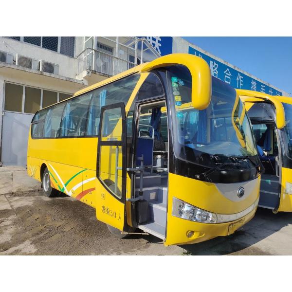 30 Seats Used Passenger Coaches Yellow Color Yuchai Engine Second Hand Yutong