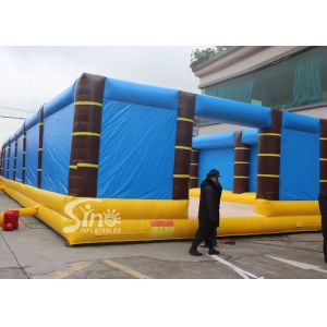 Outdoor Giant Inflatable Volleyball Court Bouncing Castle For Party Interactive