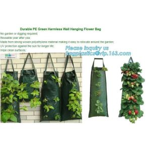 4 Pockets Permeable Non-woven fabric 26x65cmx1mm Vertical Wall Planting Bag for